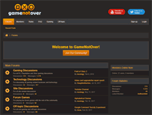 Tablet Screenshot of gamenotover.com